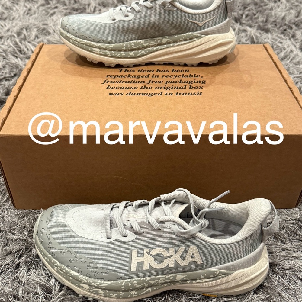 Hoka One Speedgoat 6 Cosmic Grey Alabaster. Various sizes
